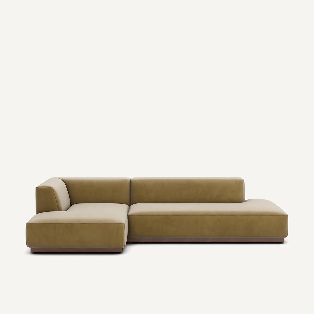 Linker hoekbank XL fluweel, Jacopo