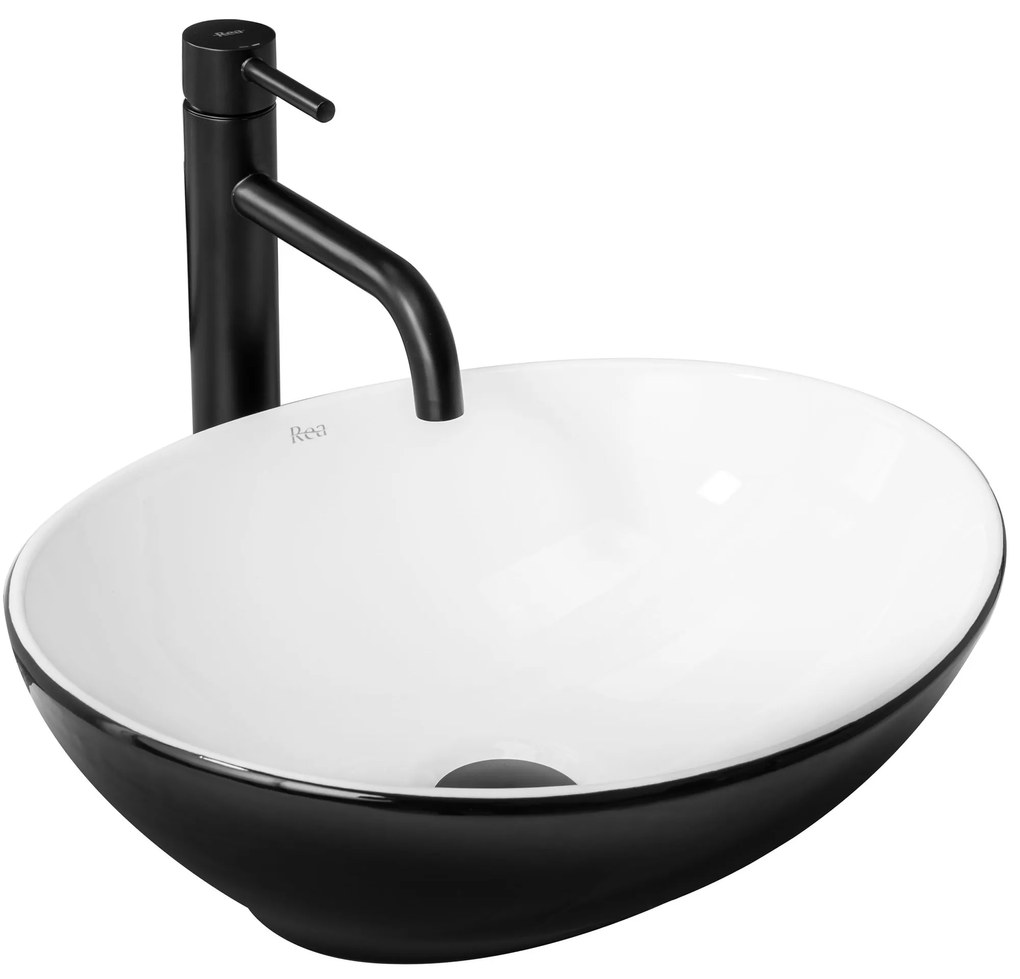 Opzetwastafel Rea Sofia Black/White