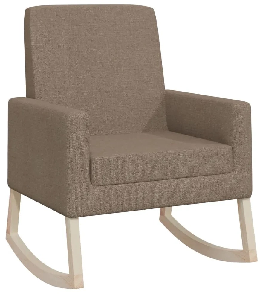 vidaXL Schommelstoel stof taupe