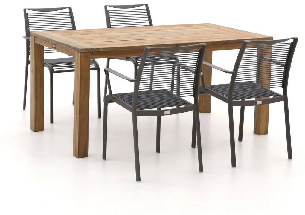 Apple Bee Hawaii/ROUGH-S 160cm dining tuinset 5-delig stapelbaar