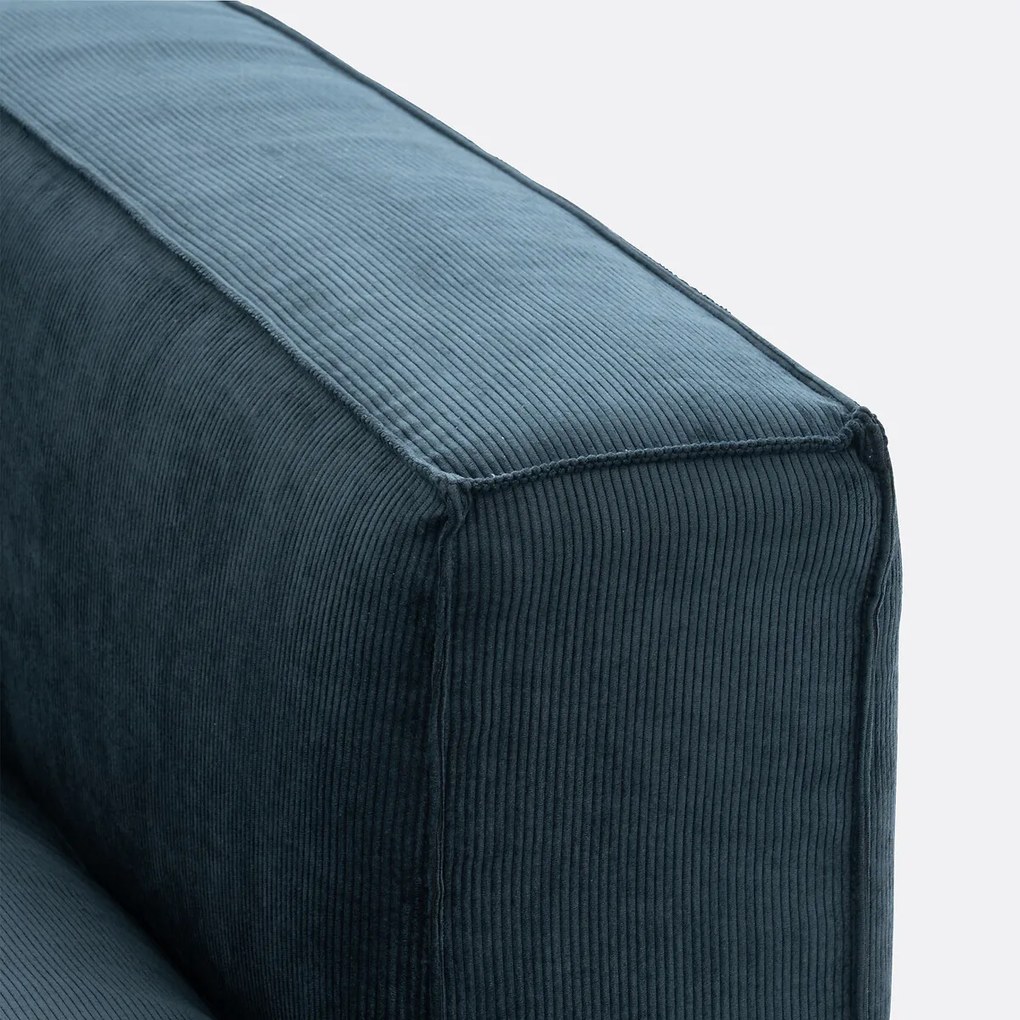 Omvormbare longchair geribd fluweel, Seven