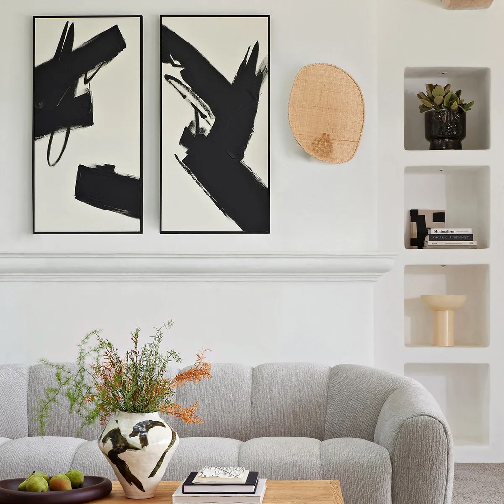 Set van 2 handgeschilderde afbeeldingen, DOPIO