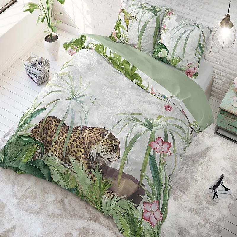 DreamHouse Bedding Exotic Tiger - Green 1-persoons (140 x 220 cm + 1 kussensloop) Dekbedovertrek