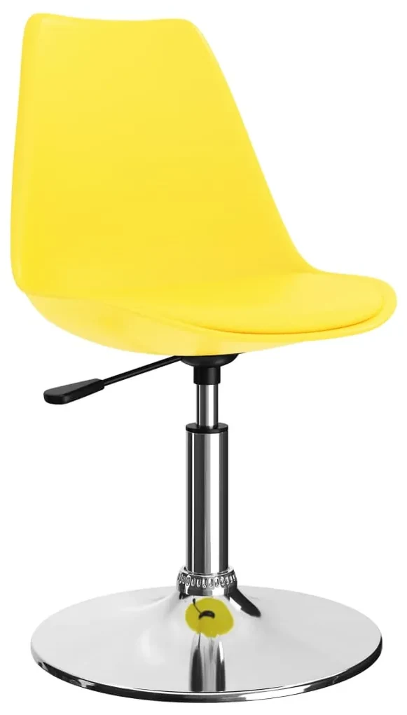 vidaXL Eetkamerstoelen 2 st draaibaar kunstleer geel