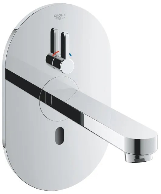 GROHE Eurosmart Cosmopolitan E afbouwdeel v wandkraan met uitloop 17cm met menging met tranformator 230V chroom 36315000