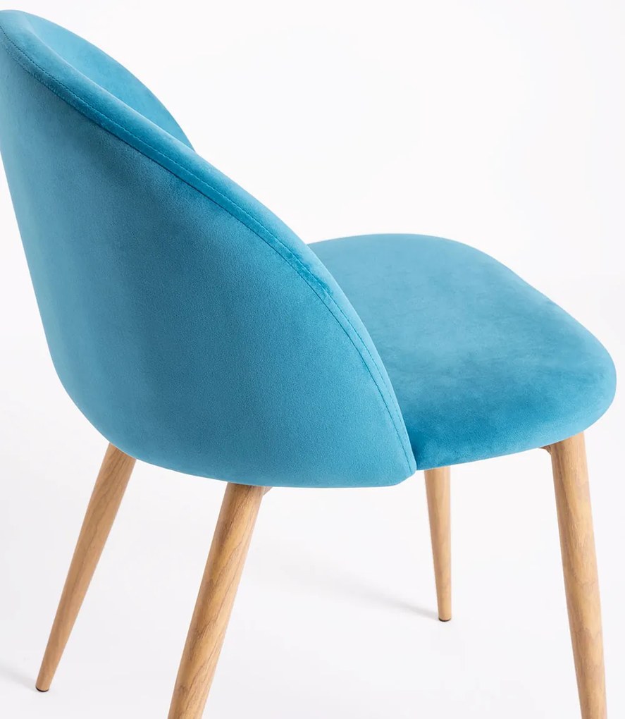 Set 4 fluwelen Vint Stoelen