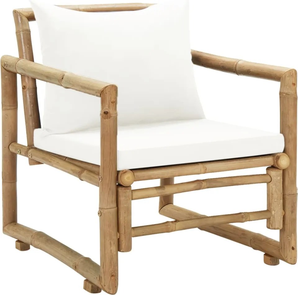 vidaXL Tuinstoelen 2 st met kussens bamboe
