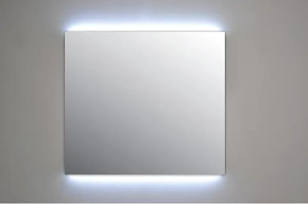 INK SP4 spiegel op alu kader met LED verlichting onder/boven en sensor schakelaar 80x100x4cm Alu 8407940