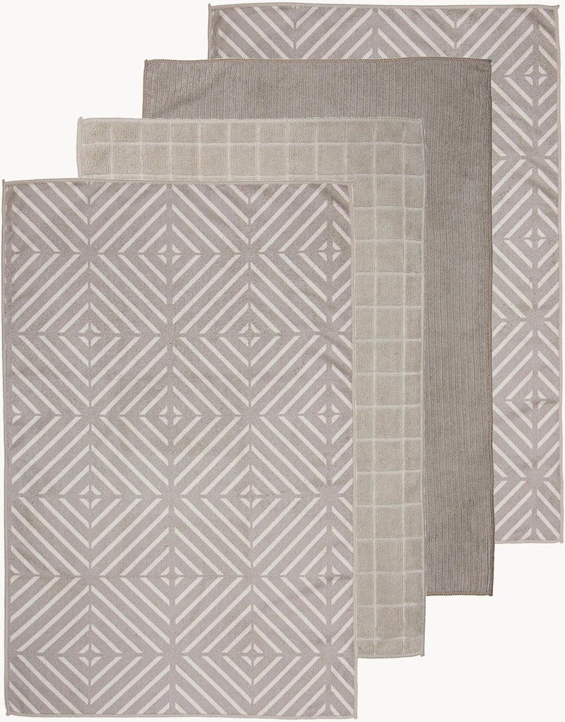 Microvezel theedoeken Benton, 4-delig