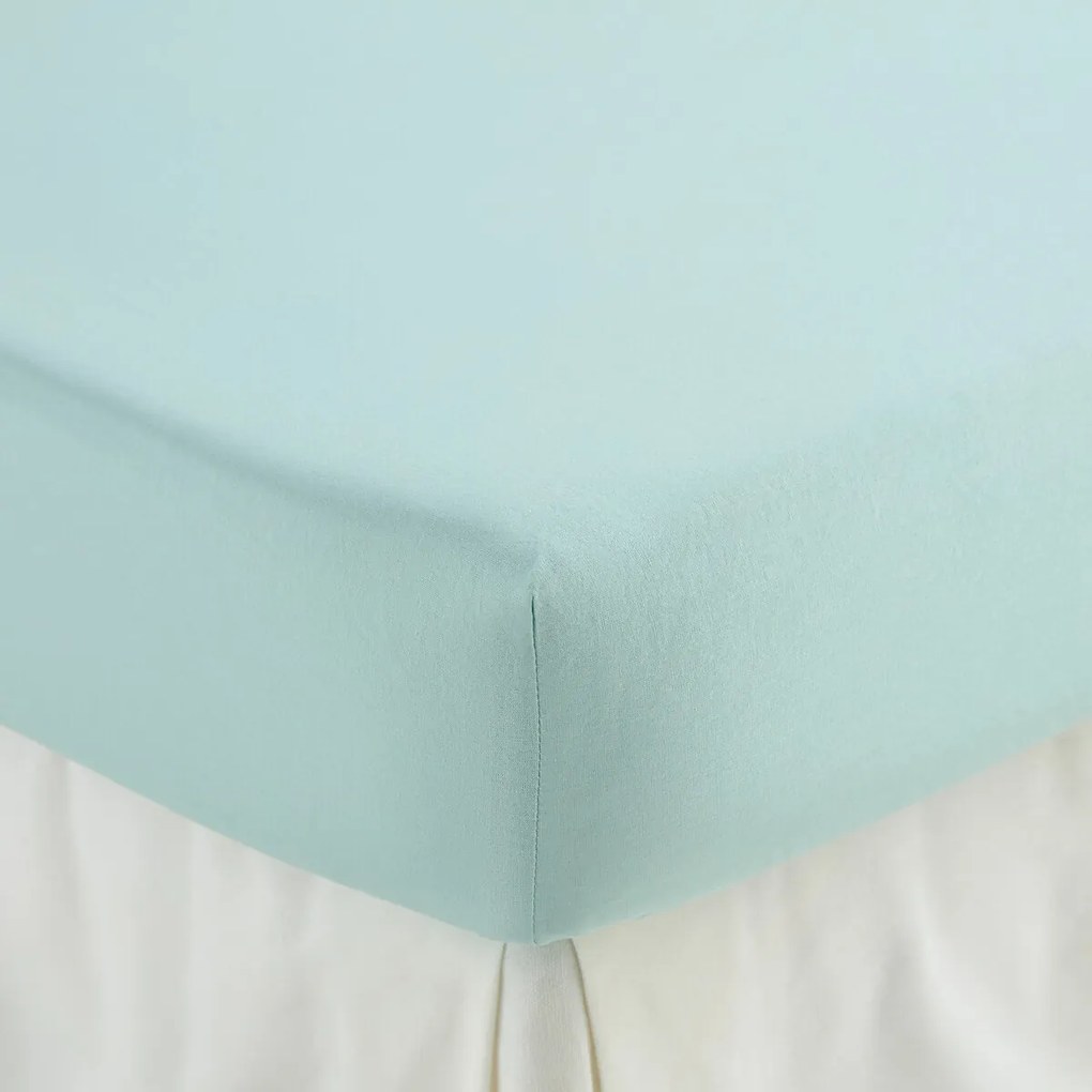 Effen hoeslaken in gewassen katoen, omslag 30 cm, Scenario