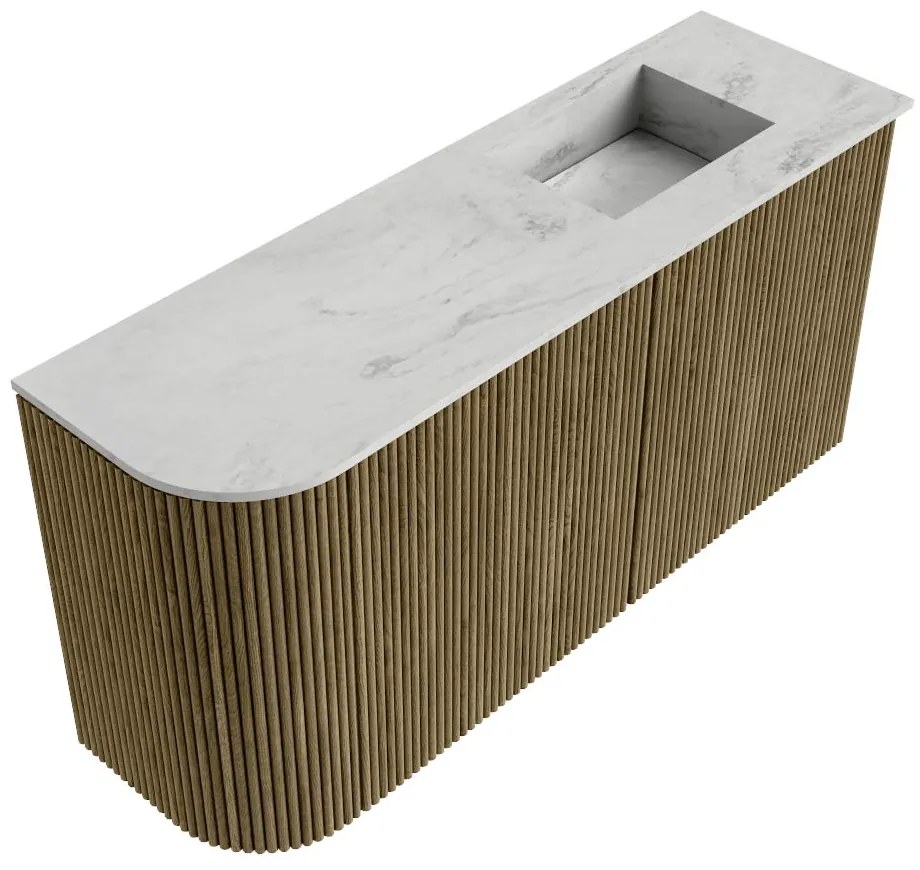 Mondiaz Joya DLux 80cm toiletmeubel ronding links dusk met wastafel faye rechts 1 kraangat opalo