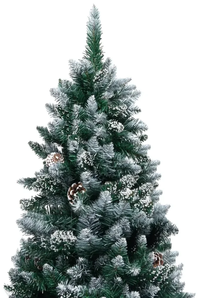 vidaXL Kunstkerstboom met dennenappels en witte sneeuw 150 cm