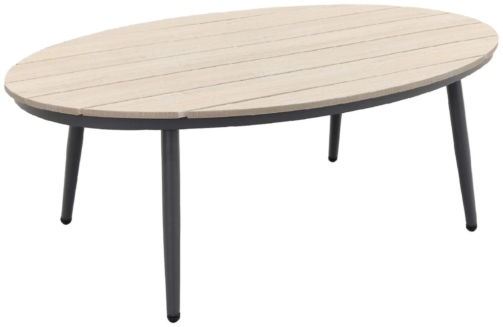 Garden Impressions Margriet stoel-bank loungeset - Carbon black/Mint grey - 5 delig