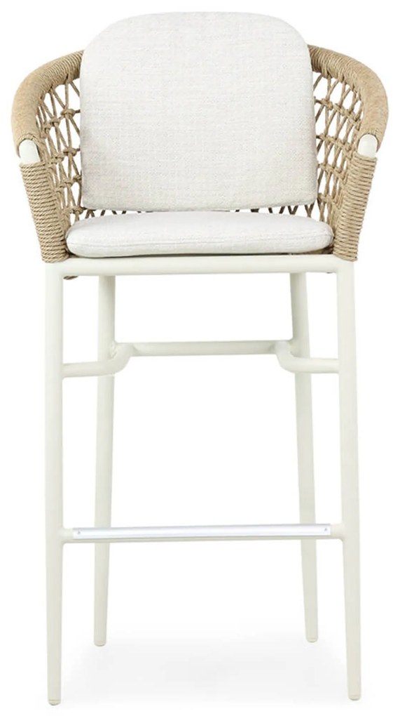 Barstoel Aluminium/Rope Taupe-naturel-bruin Coco Bali