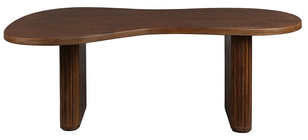 Dutchbone Tilon Salontafel Organische Vorm Walnoot - 110 X 60cm.