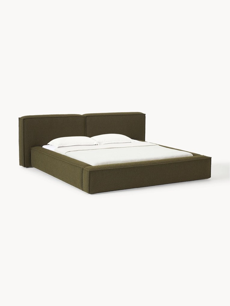 Gestoffeerd bouclé bed Lennon