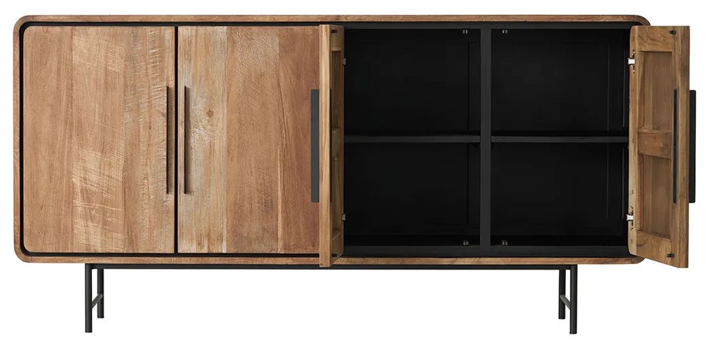 DTP Home Evo Teak Dressoir Met Ronde Hoeken 180 Cm - 180x40x90cm.