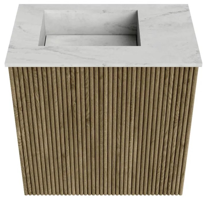 Mondiaz Joya DLux 40cm toiletmeubel dusk met wastafel faye links zonder kraangat opalo
