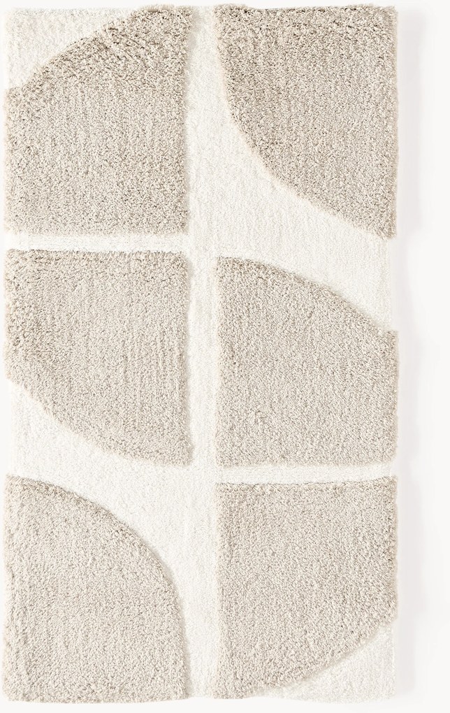 Pluizig hoogpolig vloerkleed Jade met een verhoogde hoog-laag structuur