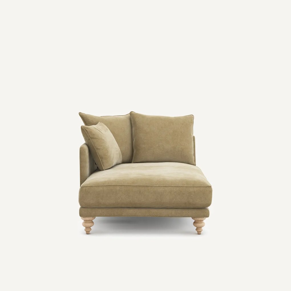 Longchair stonewashed fluweel, Lazare