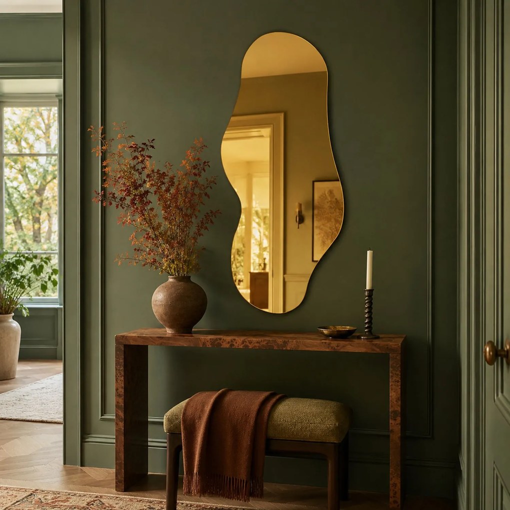Spiegel met goudkleurig spiegelglas – Pure Collection R54