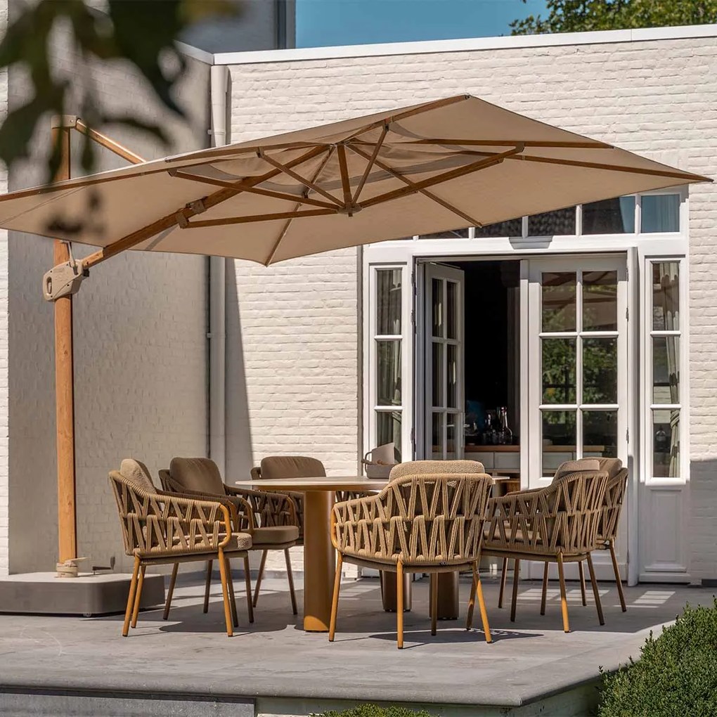 4 Seasons Biarritz tuinset 7-delig amber - Colorado tuintafel 240x105 cm ovaal