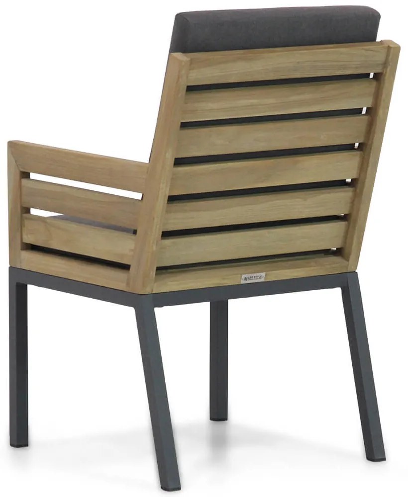 Tuinset 6 personen 240 cm Aluminium/teak Old teak greywash Lifestyle Garden Furniture Dakota/Diogo