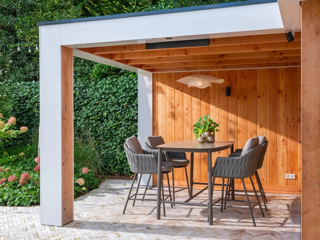 Taste by 4 Seasons Manolo bartafel terre met geprint keramisch blad 180 x 90 cm SALE BartafelTuintafel bruin weerbestendig