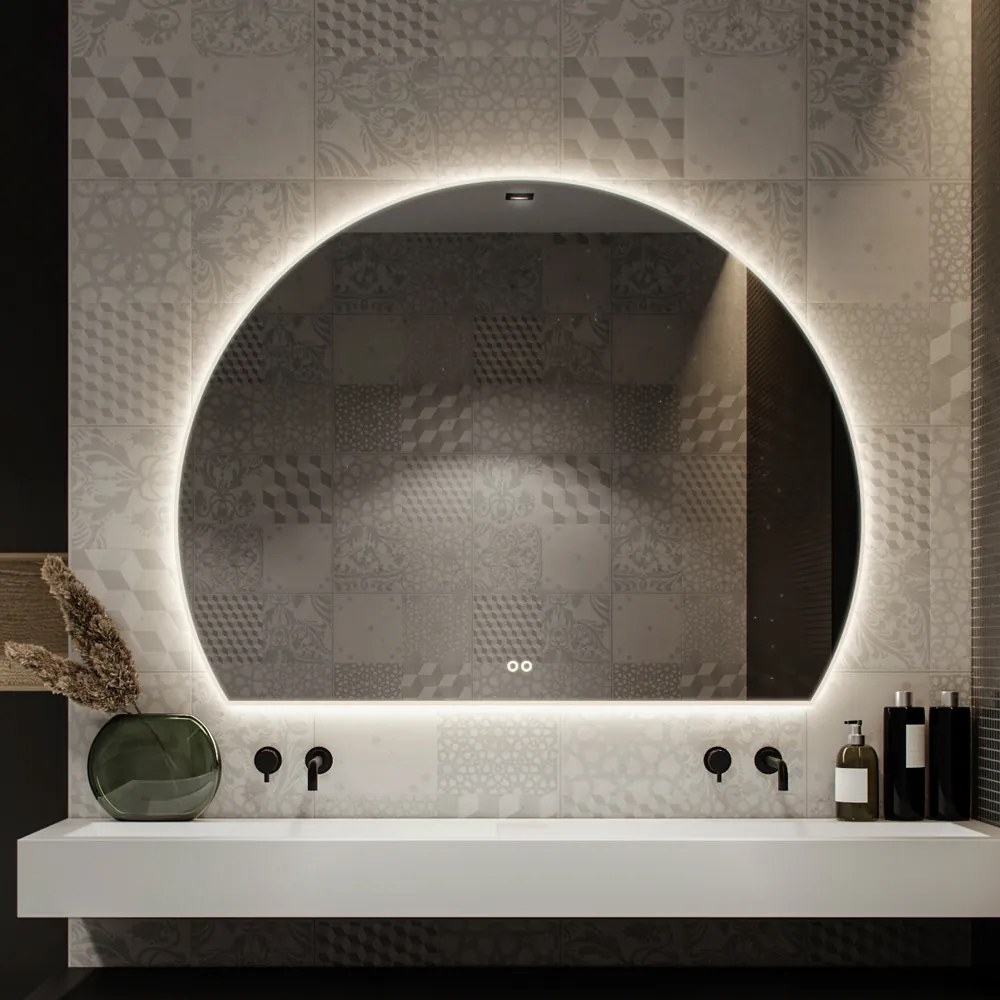 Hipp Design SL120 sun-line spiegel 120x113cm met LED verlichting en spiegelverwarming