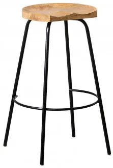 Hoge Kruk 75 Cm In Hout Darcko Zwart - Sklum