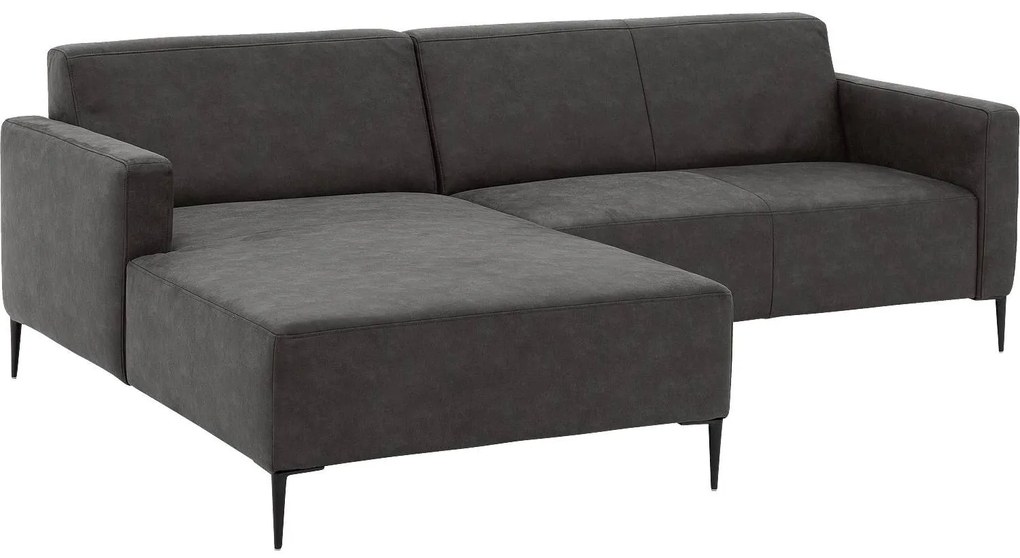 Goossens  Key West antraciet, micro leer, 2-zits, modern design