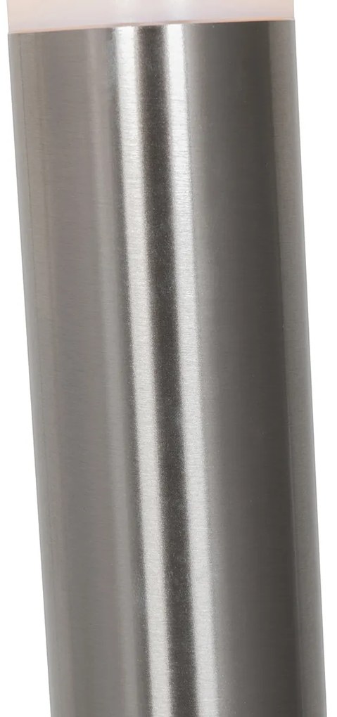 Buitenlamp staal met opaal glas met grondpin en kabelmof 80cm IP44 - Rox