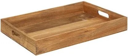 5Five Serveerblad– Acacia Hout – 42x30 cm – Met Handgrepen – Opstaande Rand – Bruin