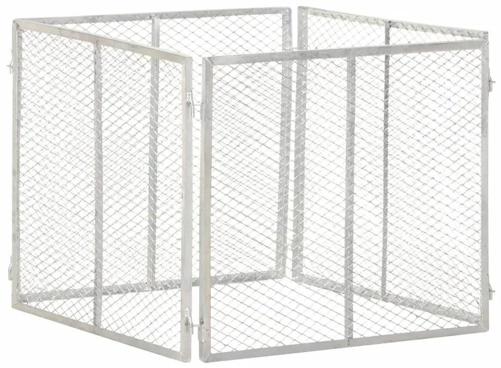 vidaXL Compostbak 85x85x70 cm gegalvaniseerd staal
