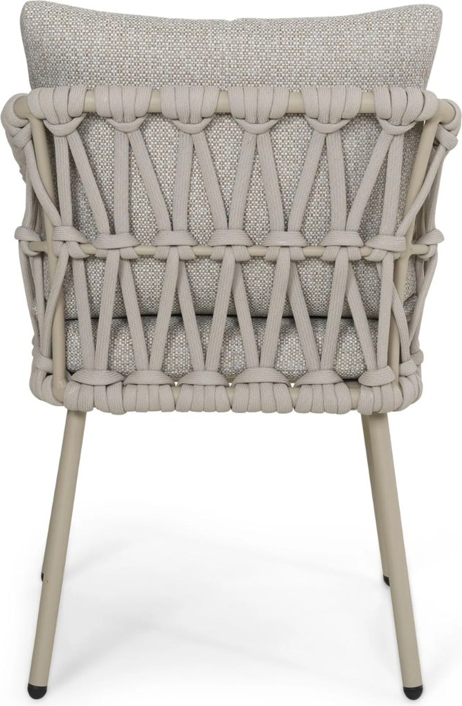 Tuinset Ronde Tuintafel 6 personen 150 cm Rope Zand/Beige Coco Oliva/Arancia