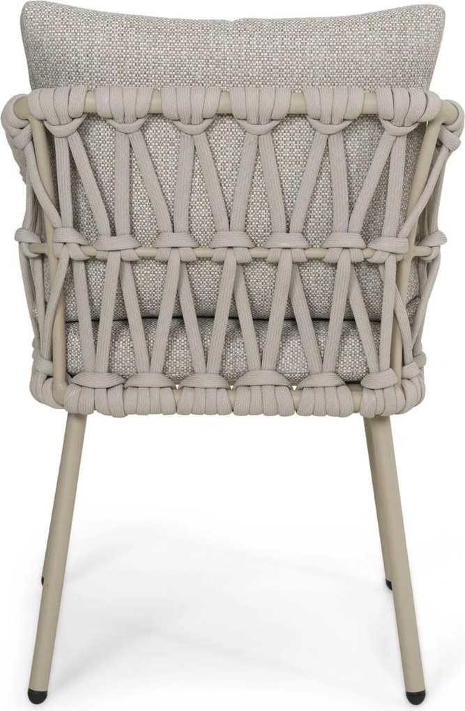 Tuinset Ronde Tuintafel 6 personen 180 cm Rope Zand/Beige Coco Oliva/Fungo