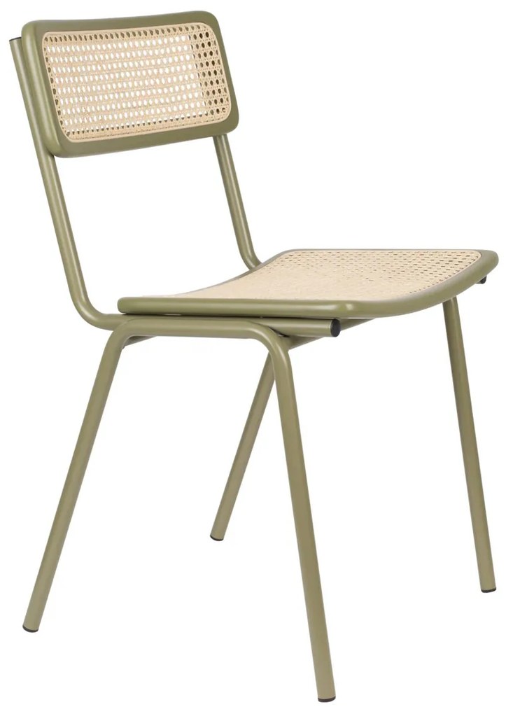 Zuiver Jort Rotan Eetkamerstoel Retro Groen