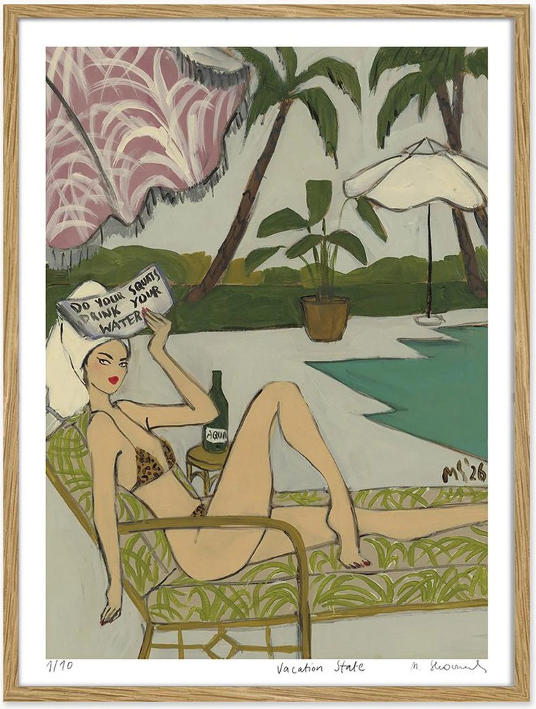 Ingelijste digitale print Vacation State