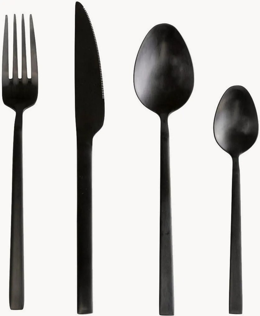 Mat geborstelde bestekset Gloria, 4 personen, 16-delig