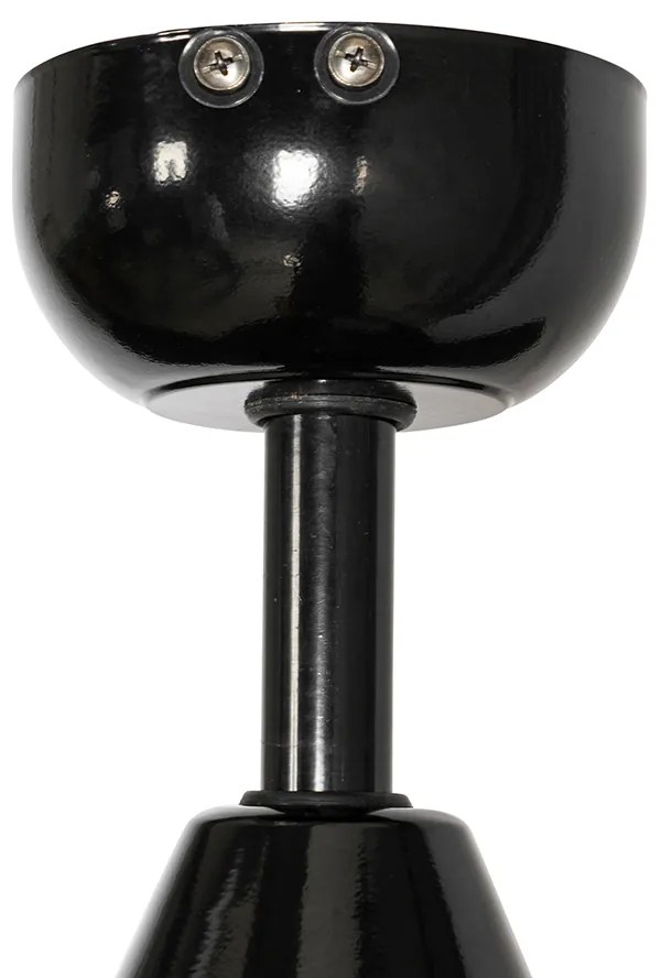 Plafondventilator voor buiten zwart 91.3cm incl. LED dimbaar met afstandsbediening IP44 - Toledo