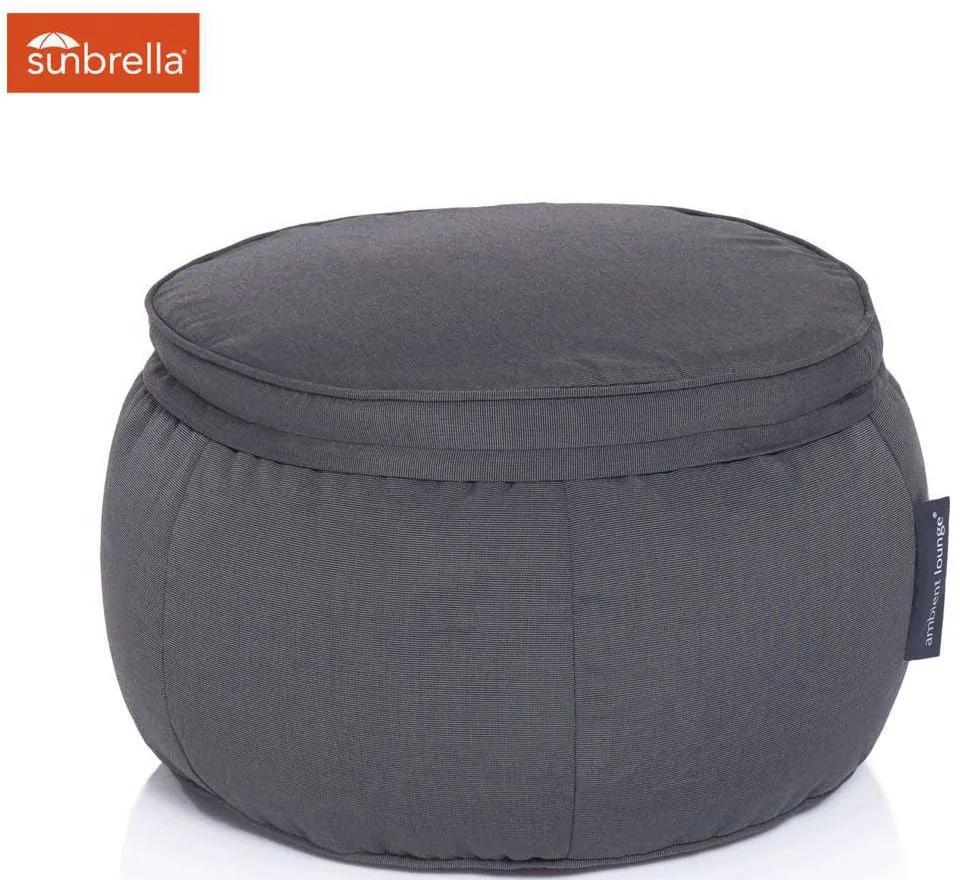 Ambient Lounge Outdoor Poef Wing Ottoman - Black Rock
