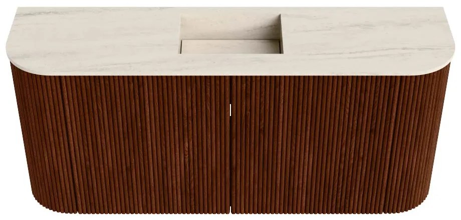 Mondiaz Joya DLux 95cm toiletmeubel ronding links/rechts ruby met wastafel faye midden zonder kraangat meli