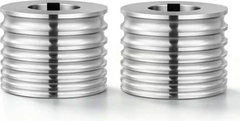 VEVOR Vervangende rolaccessoires voor walserij: 2 ronde rollen met 7 groefmaten, accessoires voor doe-het-zelf sieradengereedschap, hoogwaardig gelegeerd staal, voor het persen van kneedbare metalen zoals goud, zilver en messing.