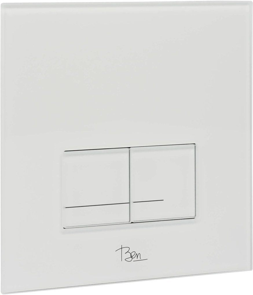 Ben Pro Flush Shine bedieningspaneel glas wit voor Ben BPF en BPSF