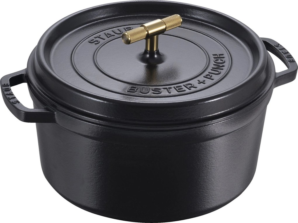 Staub La Cocotte Cocotte Buster+Punch 28 cm / 6,75 l, Rond, Zwart - La Cocotte - Staub