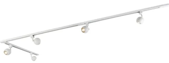 Smart 1-fase railsysteem incl. 5 Wifi GU10 wit - Iconic Gissi Modern GU10 Binnenverlichting Lamp