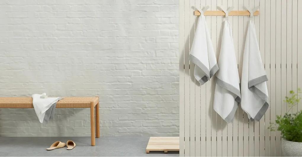 Justina 100% set van 4 organisch katoenen handdoeken, wit