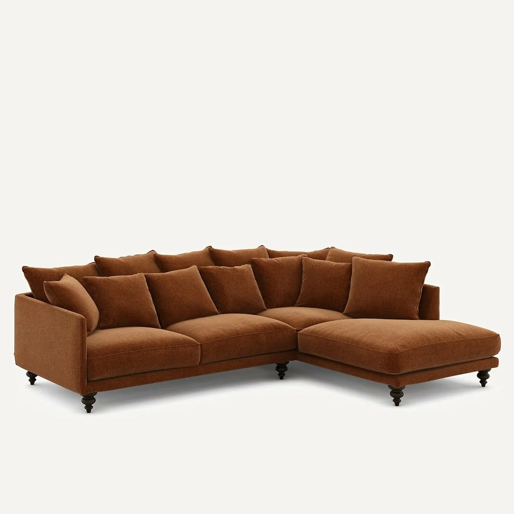 Chenille fluwelen hoekbank, Lazare