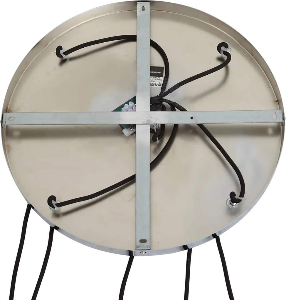 Design hanglamp chroom met ribbelglas 5-lichts - Walcott