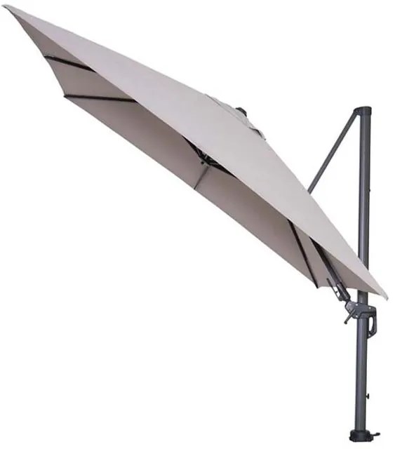 GI Hawaii zweefparasol 300 x 300 cm. - Zand - met ingraafvoet en hoes